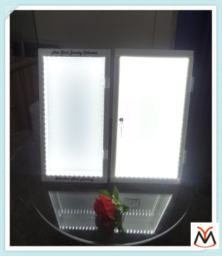 2016 design led light jewelry box,acrylic jewelry box,white box
