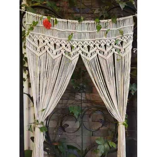 Cortina de porta em macrame artesanal durável e robusta bonita