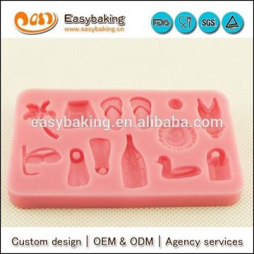 Best seller beach resort custom fondant silicone mold for cake decorating