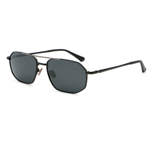TAC Polarized Polygon Metal Aviator Sunglasses