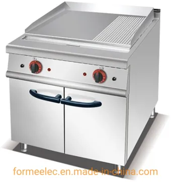 Electric Combination Oven 1/3 Grooved Vertical Electric Griddle with Cabinet
