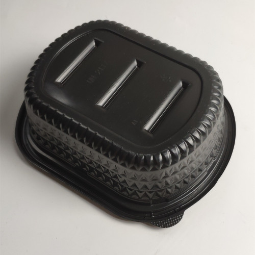 PP material black takeout bottom food tray disposable