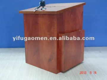 wooden favor box for donation/suggestion feedback