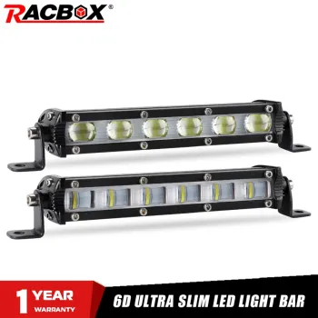 Ultra Slim 7 Inch 6D Lens Led Work Bar Light 4x4 Offroad For Jeep ATV SUV 4WD Motorcycle Flood Spot Beams Driving Lights 12V 24V