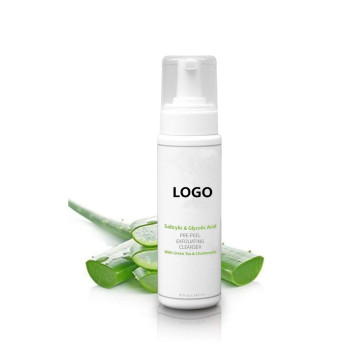 개인 라벨 Salicylic &amp; Glycolic Aloe Vera Exfoliating Foaming Cleanser