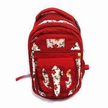 School Backpack, Sized 27 x 42 x 17cm, Self Fabric Handles