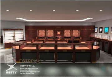 New style kiosk store display showcase with LED lights