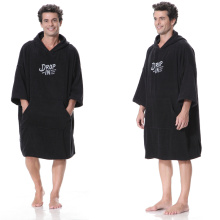 Cotton poncho hooded beach towel changing robe