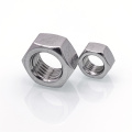 Black oxidized hexagonal nut