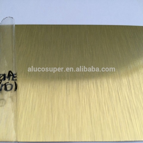 Gold Brushed Coated Aluminum Coil Sheet