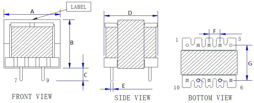 High Voltage Single Phase Transformere Ee13 High Frequency Dry Type Machine Control Power Transformer