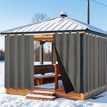 Anika Outdoor Waterproof UV ม่านทนทานสำหรับลานและศาลา