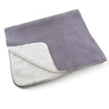 reversible sherpa fleece lock stitch pet dog blanket