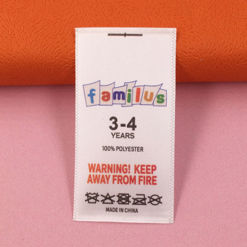 Etichette del collo di abbigliamento da trasferimento a calore con design del logo