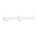 Flat Clamp Shower Room Pull Rod