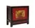 Antique Chinese furniture, night stand, distressed red