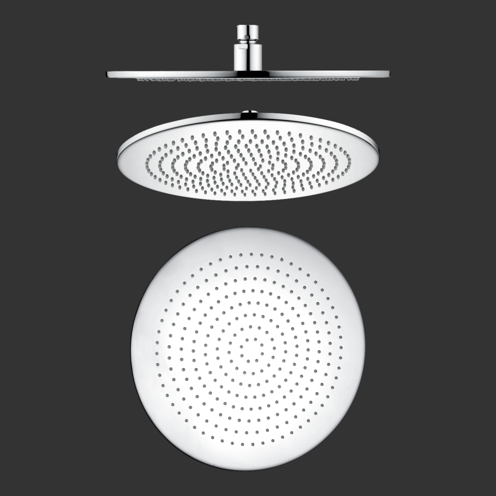 Pomme de douche ronde de salle de bain en laiton massif en laiton