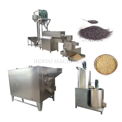 Automatic Sesame Peeling and Roasting Machine for Tahini Production Line