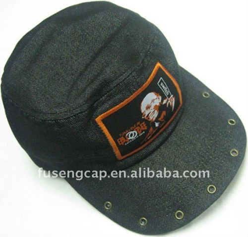 Kids Military Cap with logo applique and some decorations on visor