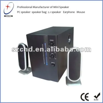 wooden 2.1 multimedia speaker