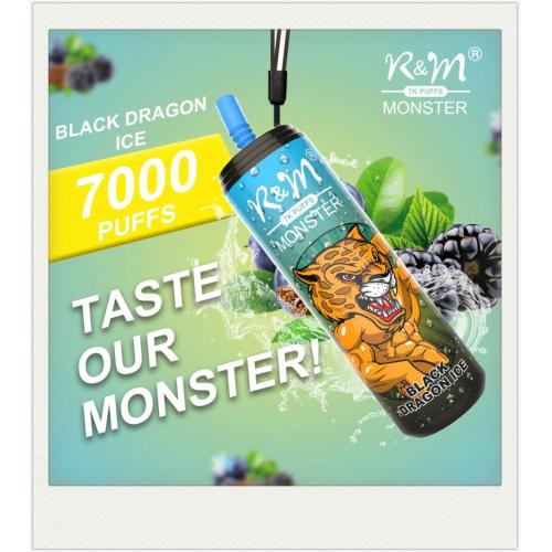 Vape descartável R&amp;M Monster atingiu 7000 puffs