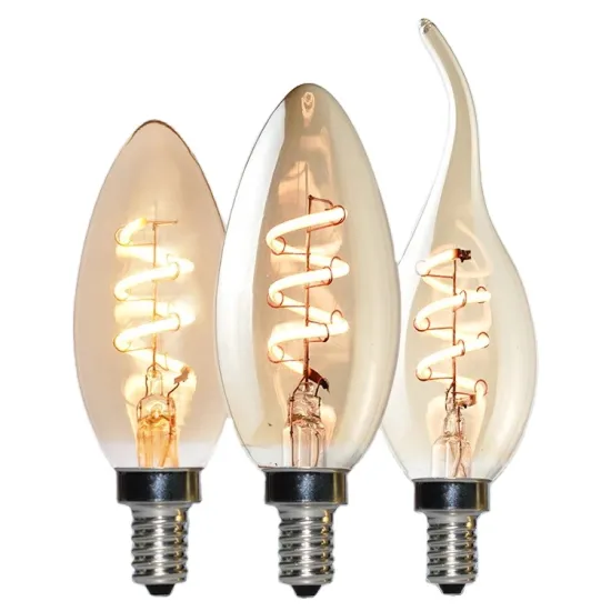 Factory Sale Warm White E12 E14 4W Clear 2700K-6500K C35 Filament LED Candle Bulb