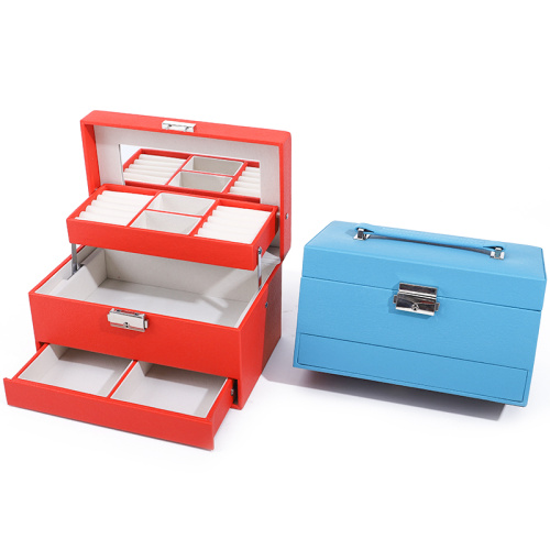 Large Capacity Custom Logo Jewelry Box with Mirror