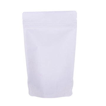 sacs ziplock en papier kraft blanc avec fenêtre