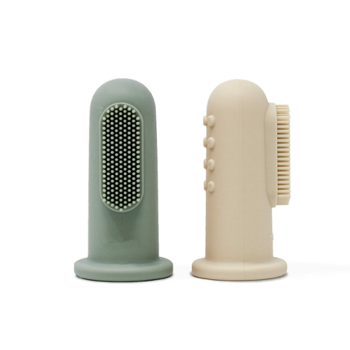 Brosse à dents de baby-doigt de bébé en silicone personnalisée BPA