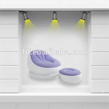 purple PVC flocking inflatable sofa,PVC flocking sofa
