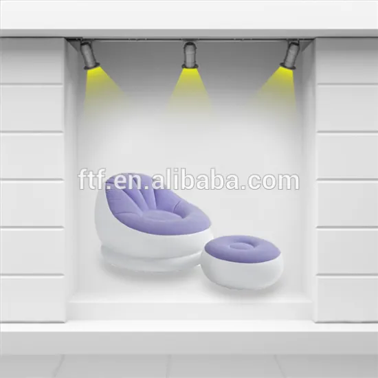 purple PVC flocking inflatable sofa,PVC flocking sofa