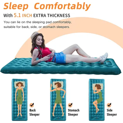 Ultralight Waterproof 40D Nylon Foam Sleeping Pad for Camping Family