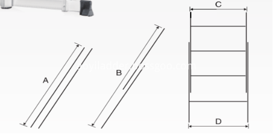 Aluminum extension ladder  