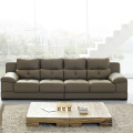 Leather Sleeper Sectional Sofa Set With Ottoman