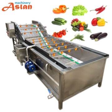 Industrial Air Bubble Washing Machine for Vegetables and Fruits: Cabbage and Apple Washer with Cleaning and Drying Line