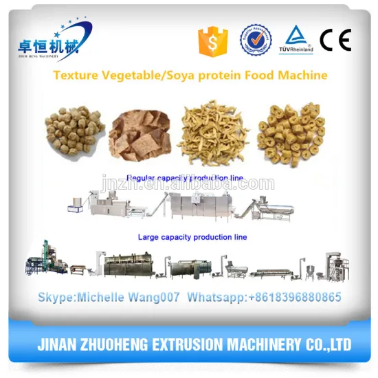 200kg/h Isolated Textured Vegetable Soybean Protein Food Machine