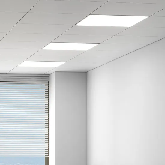 Modern Shopping Centre Lighting: Bright Square Recessed LED Panels for Ceiling