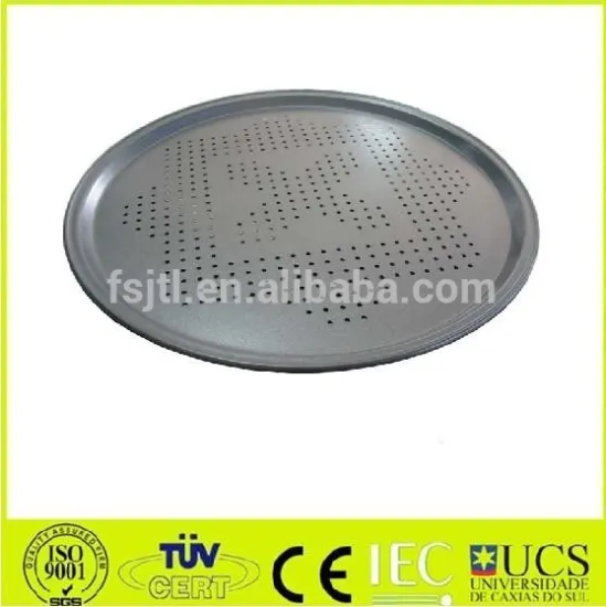 BBQ Grills carbon steel metallic pizza pan with holes