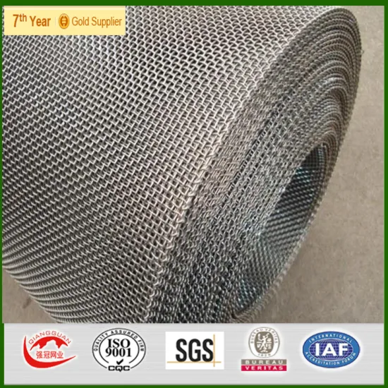 Anping Qiangguan ISO:9001 Stainless steel architectural construction crimped wire mesh crimped weave wire