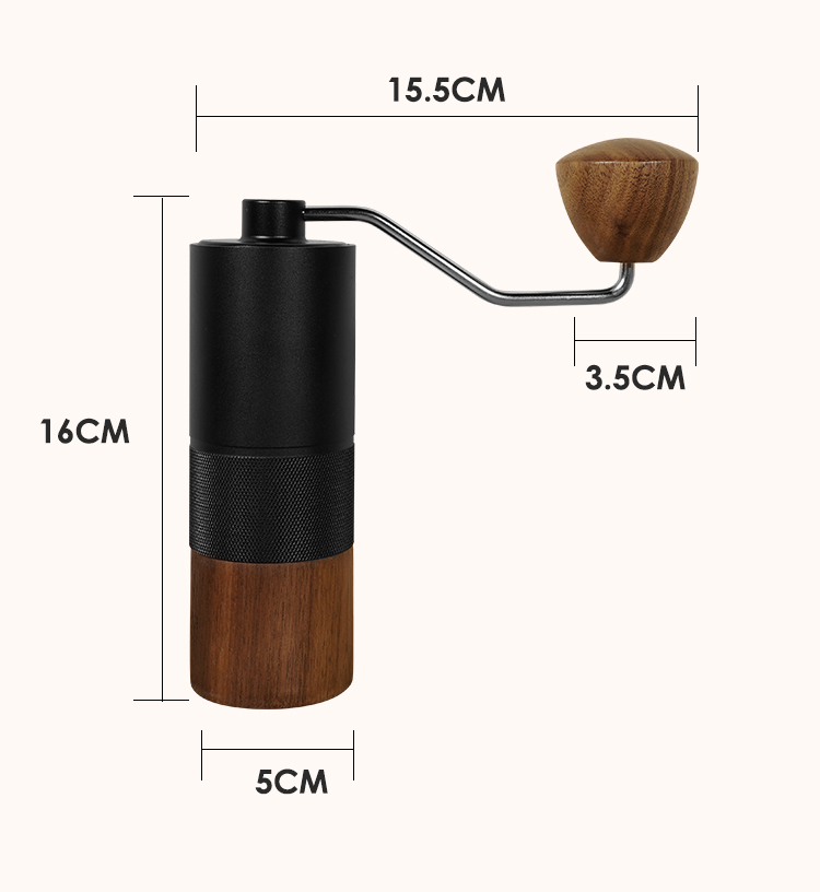 Adjustable Setting Portable Manual Pour Over Coffee Grinder, High