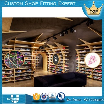 Super U Supply Customized Painted Wooden Kids Shoes Display