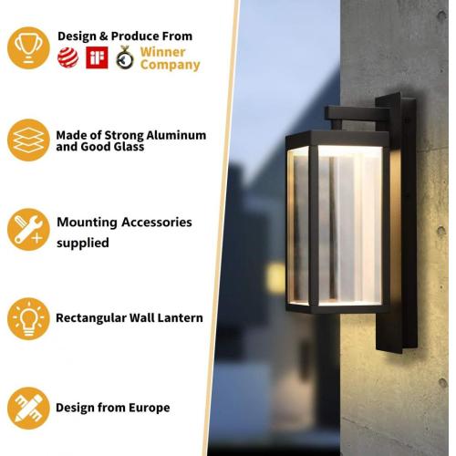 Linterna de pared al aire libre LED