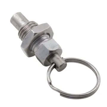Aluminum lock ball pin latch, spring loaded lock ball pin latch with ring