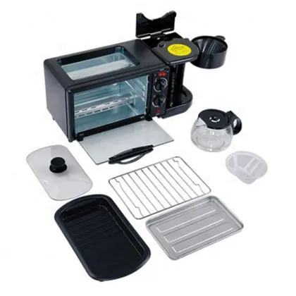 3-in-1 Electric Oven: Breakfast Maker & Coffee Maker