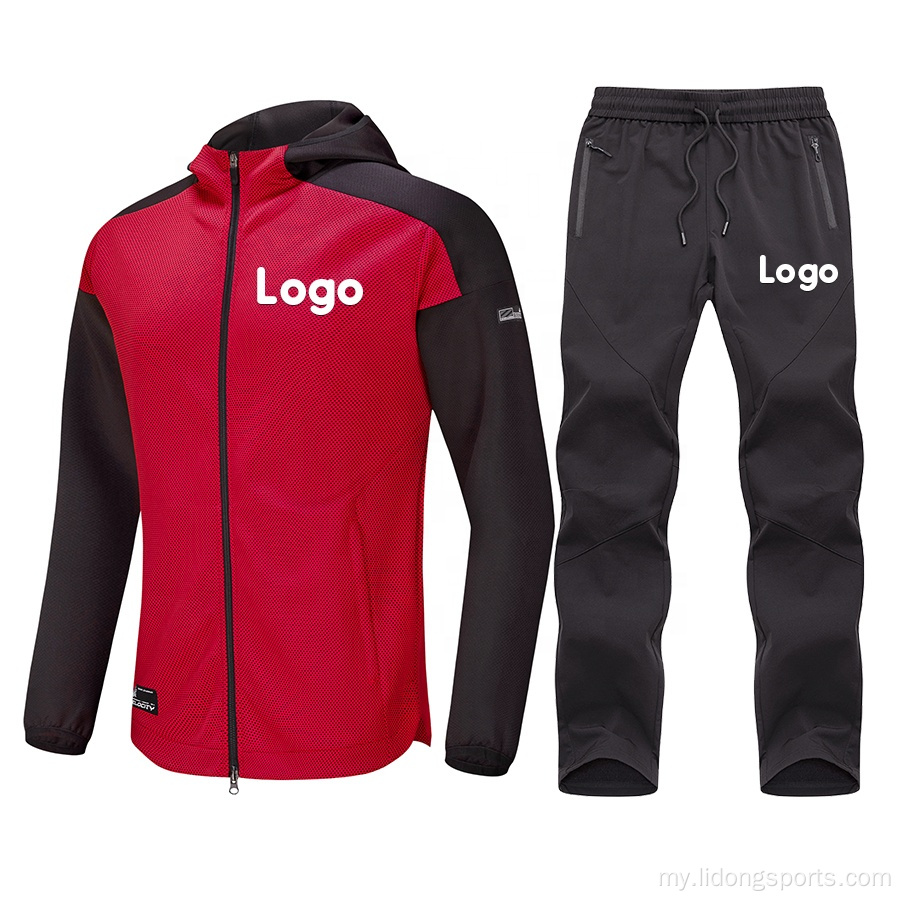 joGers နှင့်အတူစိတ်ကြိုက် unisex logo tracksuit Mensuities Hoodies