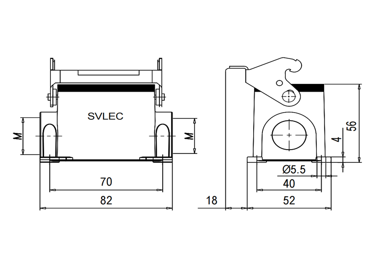 H6B M25 Surface Mounting Side Entry Hoods