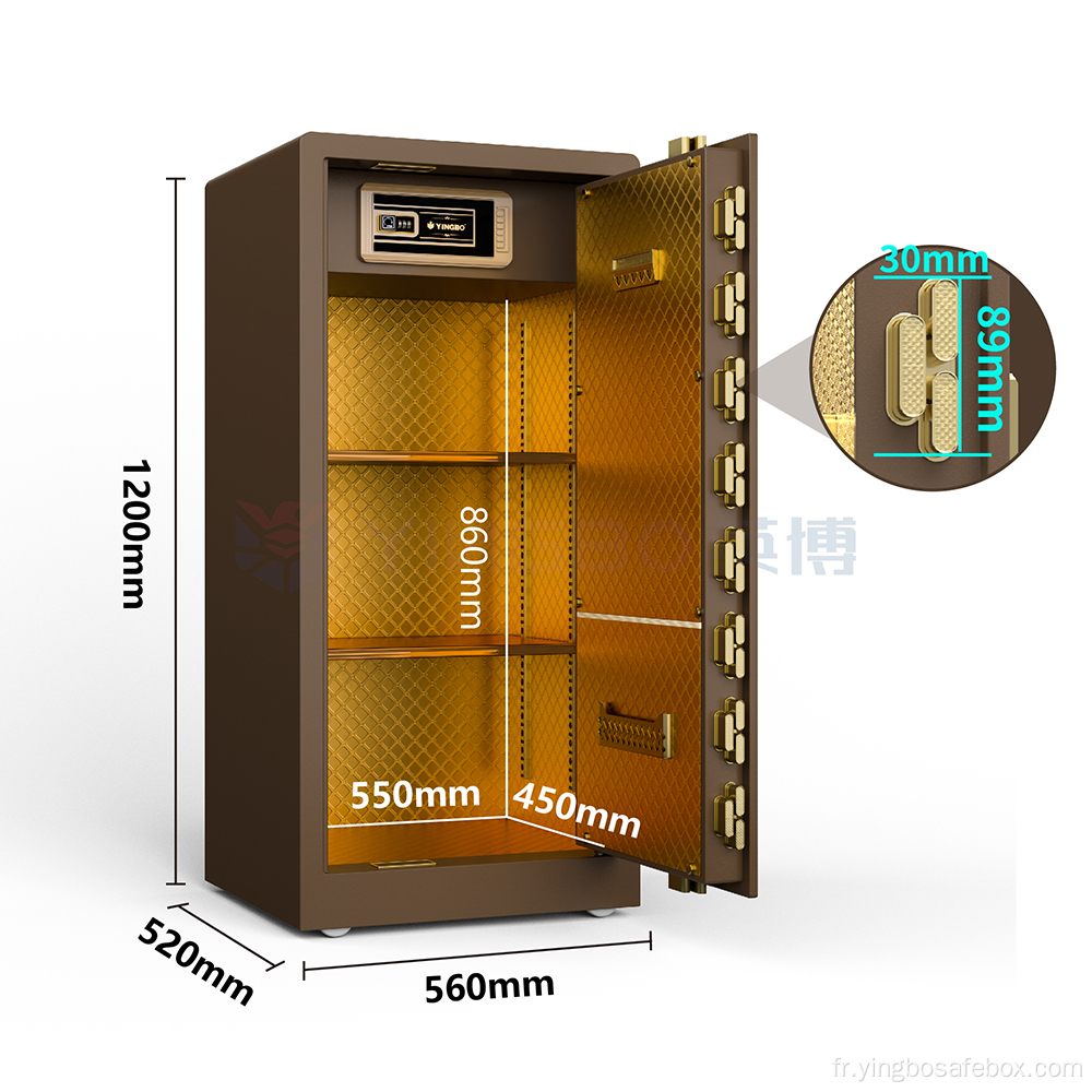 coffres-coffre-forts d'empreintes digitales et boîte sûre du tiroir caché