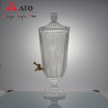 Ato leaf drinkware ανάγλυφο ποτό με γυάλινο καπάκι