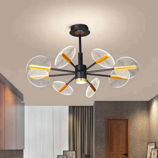 Minimalist Acrylic LED Chandelier: Elegant Hotel and Home Decorative Pendant Light for Living Room and Bedroom