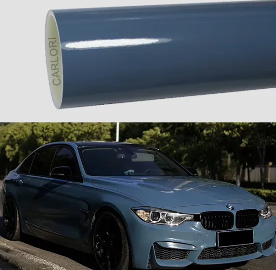 gloss dark blue car wrap vinyl